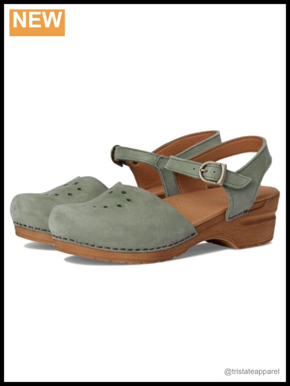 Oiled Leather Closed-Toe Professional Sandal Slingback Block Heel
